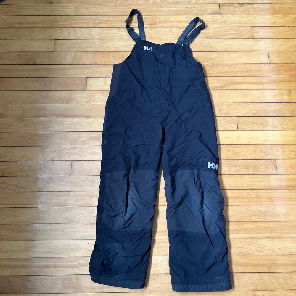 Helly Hansen Kids Black Snow Bib Overalls Size 152/12 Insulated Ski Pants HH